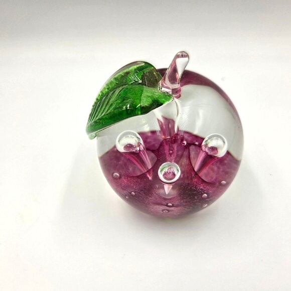 Caithness Glass Windfall Ruby Apple Paperweight Scotland Teacher Nature Decor - Picture 4 of 14